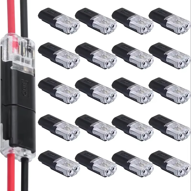 (PHI Stock) 100 Pack D2 2-Pin Pluggable Wire Connectors Nylon Insulated ...