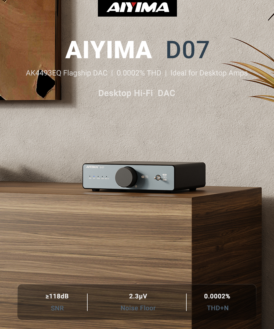 AIYIMA D07 DAC XMOS XU316 AKM 4493S HIFI Mini Desktop Decoder PCM ...