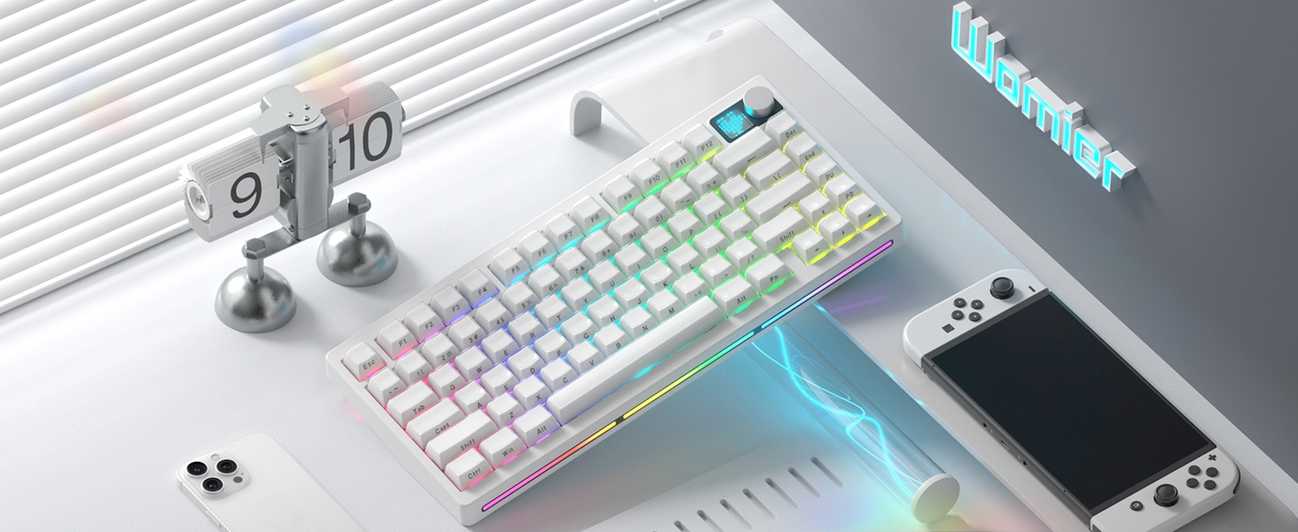 Womier MT75 Mechanical Keyboard Tri-Mode Bluetooth5.0/2.4GHz/USB C ...