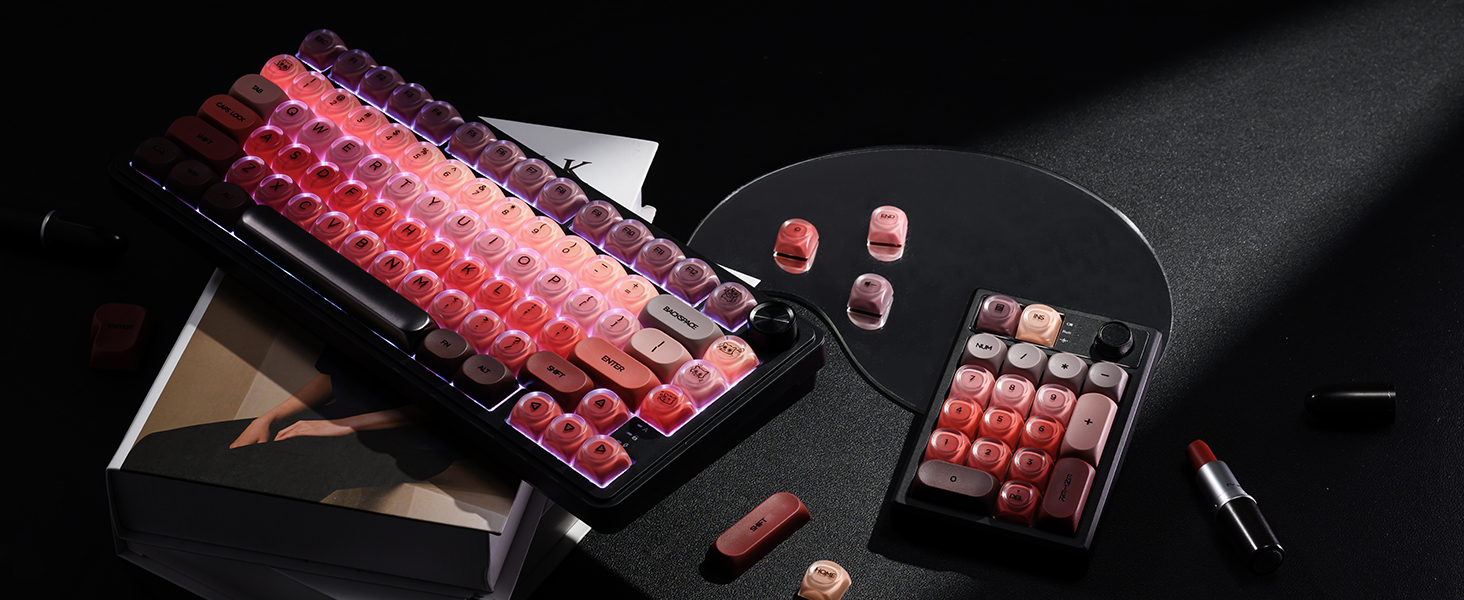 XVX Berry Kiss HOA Profile Keycap Set 132-key HOA Profile Double-shot ...