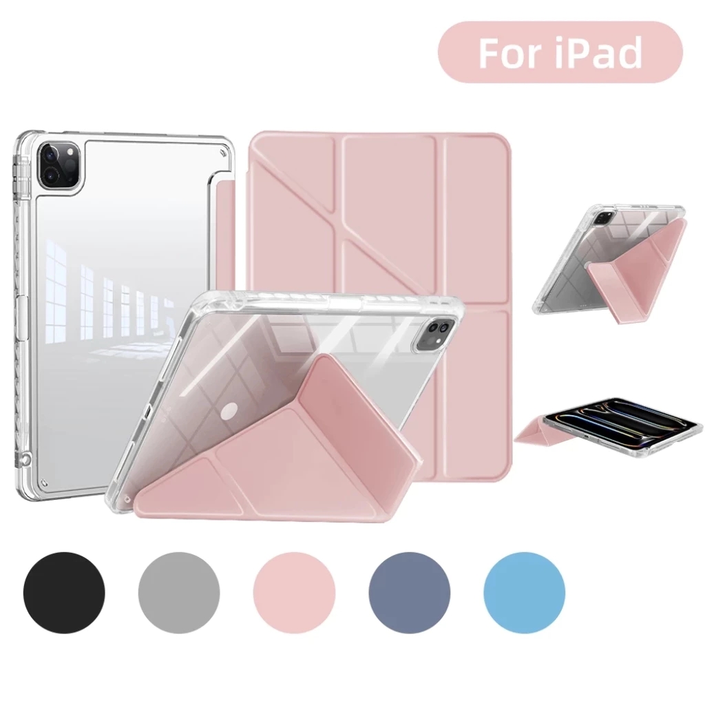 UncleZ Y-Shaped Acrylic Clear Case for iPad 12th 11th 10th Gen A16 9th ...