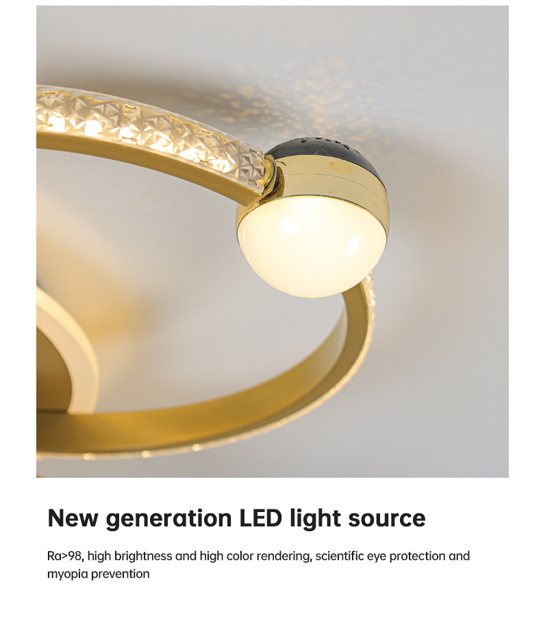 GOGEOUS Crystal Chandelier Ceiling Light Modern 3Colors Ceiling Pendant ...