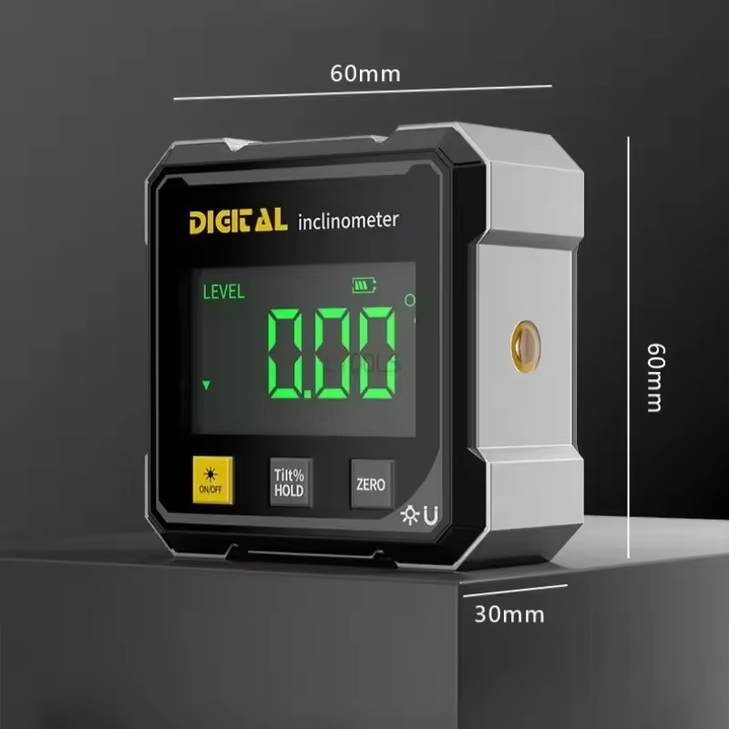 Display Angle Gauge, Four Sided Digital Display Level Protractor ...
