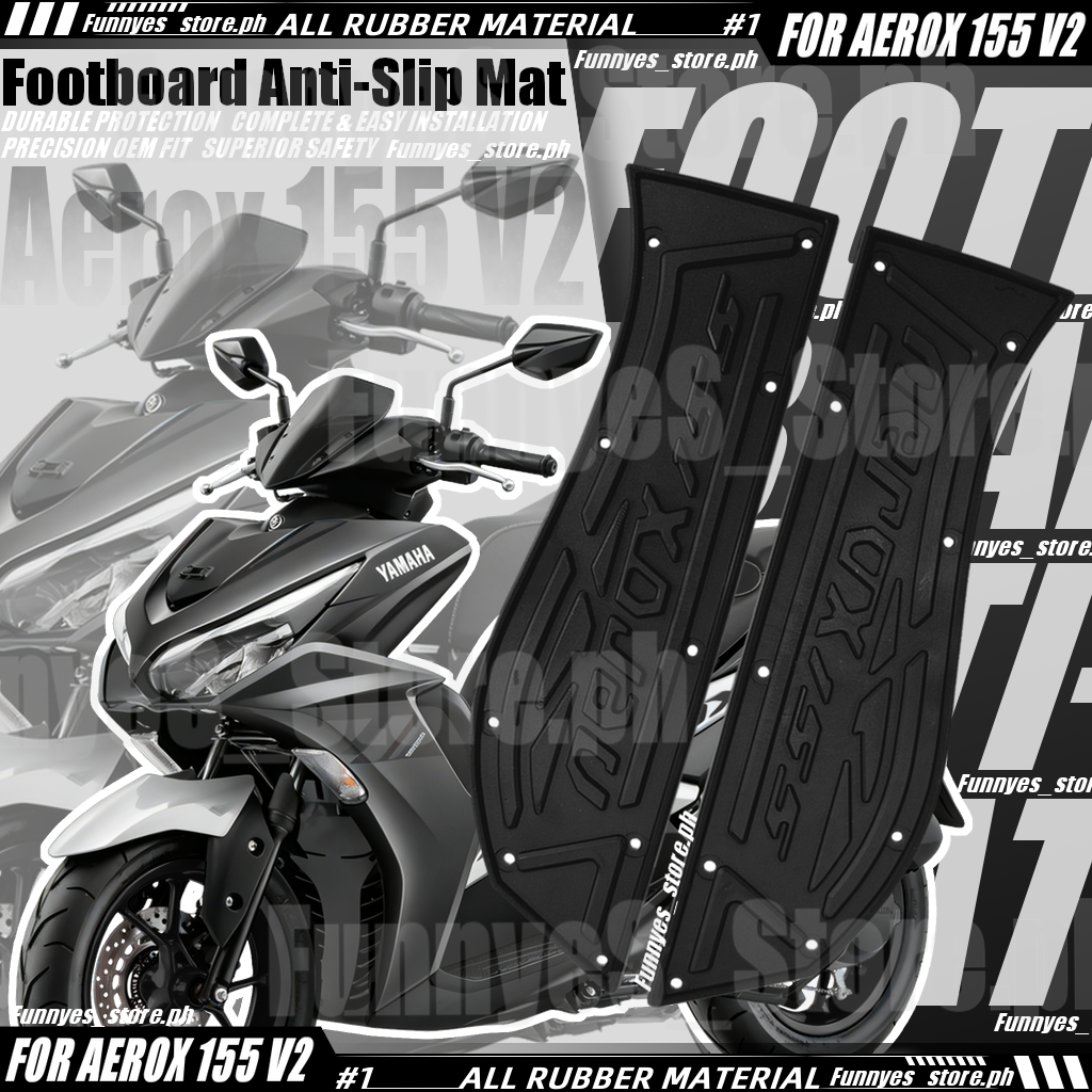 For Yamaha Aerox 155 V2 Footboard Anti-Slip Mat - OEM Fit Rubber Pad ...