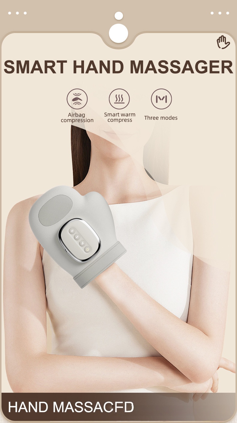 Heated Electric Hand Massager with Air-Compression Finger Kneading and ...