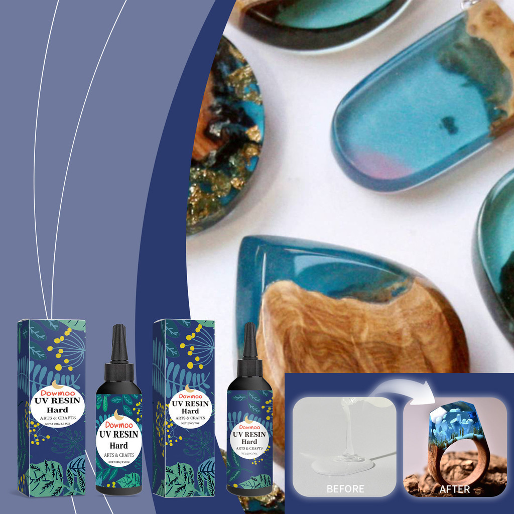 200g Clear UV Resin Quick-Dry Hard Curing Gel for DIY Jewelry & Home ...