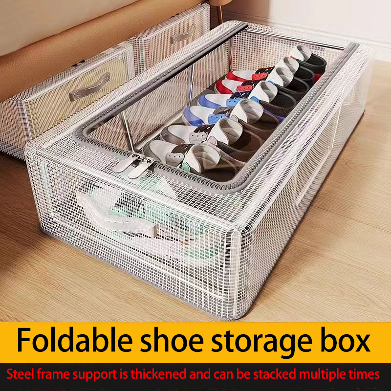 【BUY 1 TAKE 1】Folding Steel Frame Transparent PVC Waterproof Bed Bottom ...