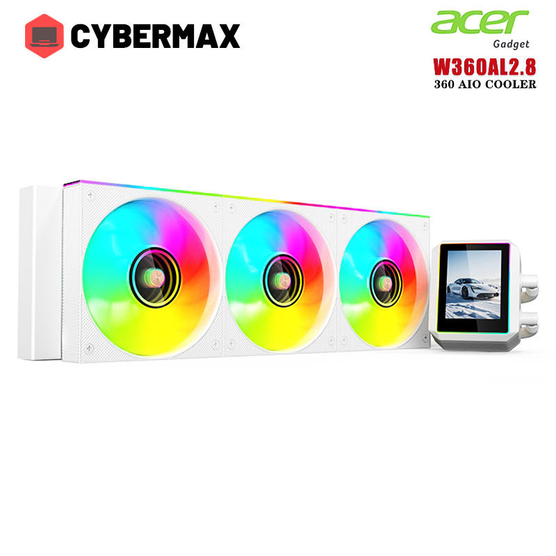 ACER ARGB 360mm AIO Liquid Cooler 4Pin With Display CPU Cooler Desktop ...