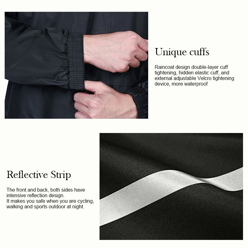COCOCUBBY Waterproof Rain Coat Set For Motorcycle Thickened Suits ...