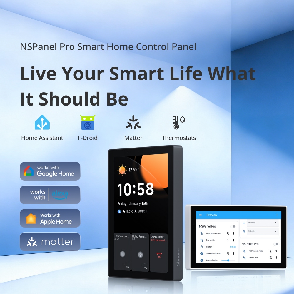 SONOFF NSPanel Pro 120 Type Smart Home Control Panel Zigbee 3.0 ...