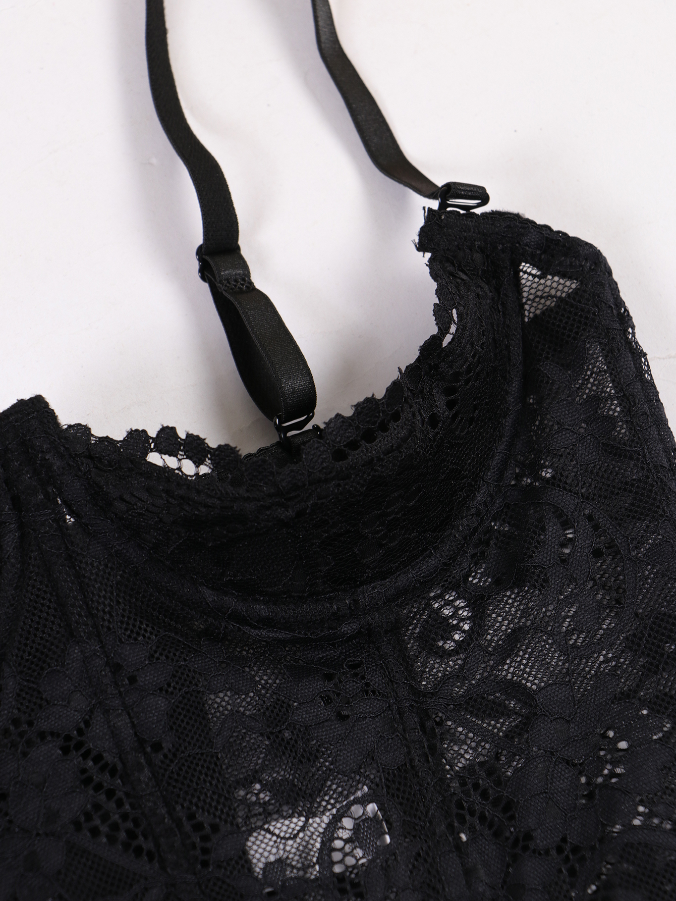 Women's black sexy quarter cup soft underwire gathered up bra lace mesh ...