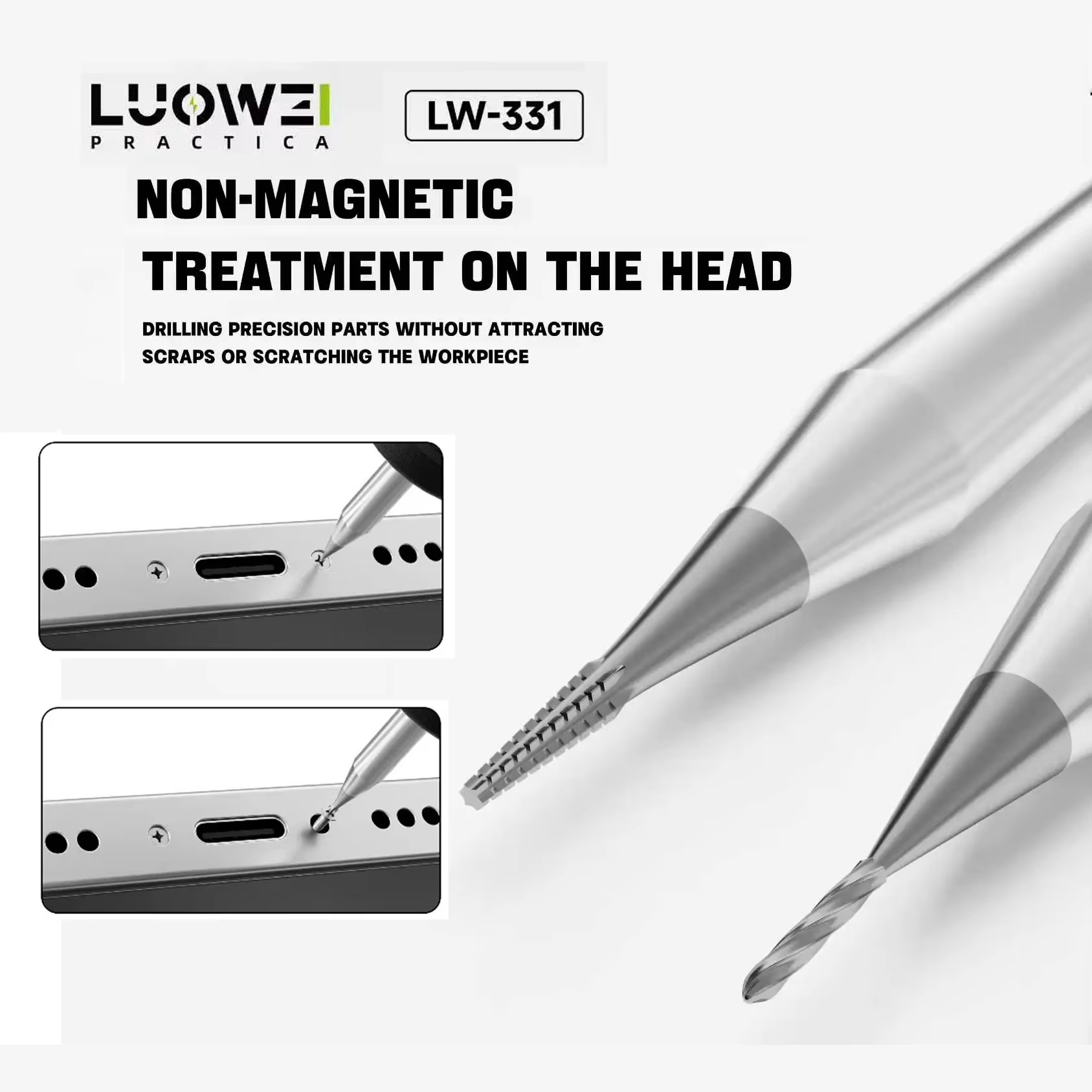 LUOWEI LW-331 2.35mm Alloy Phone Repair Stripped Screw Extractor ...