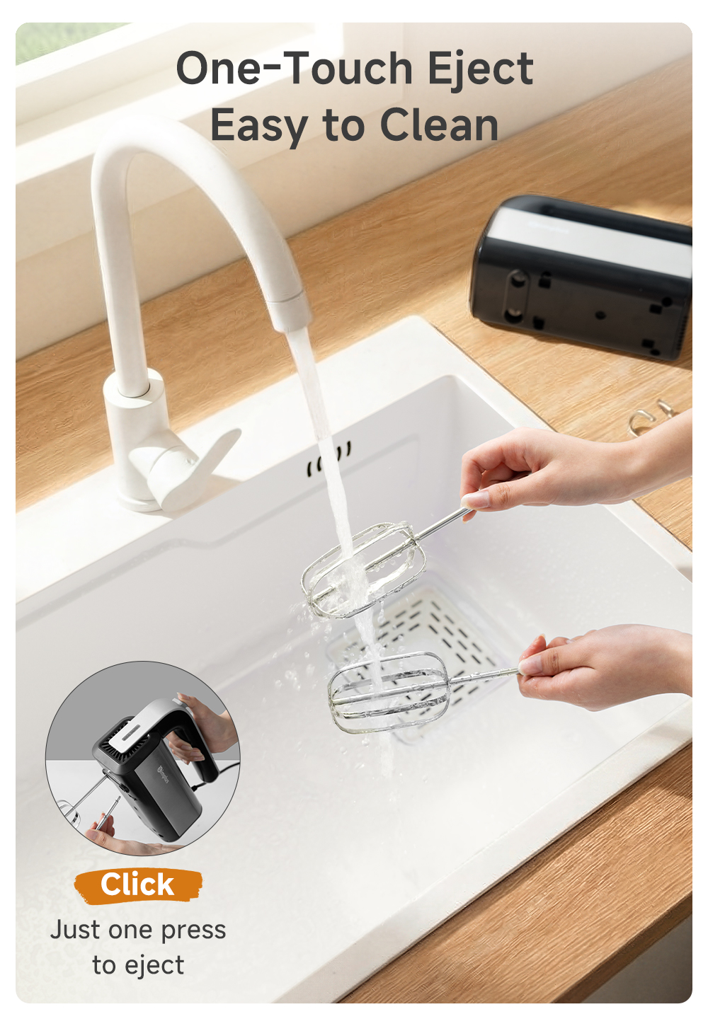 Simplus Electric Hand Mixer Multi-Function Egg Beater Light Handheld ...
