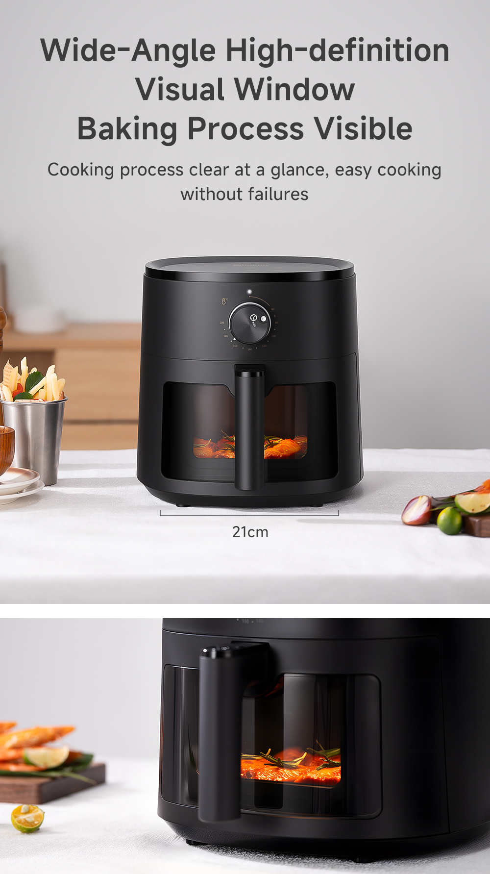 Simplus Air Fryer 5L Viewable Window Multifunctional Airfryer Oil Free ...