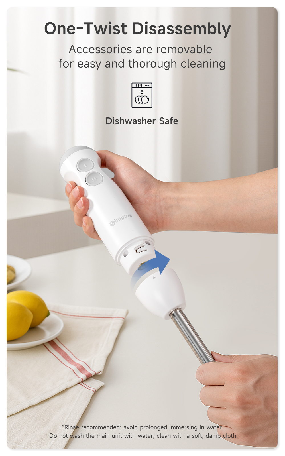 Simplus 4 in 1 Hand Mixer Immersion Blender 1L&1.1L Hand Blender Baby ...