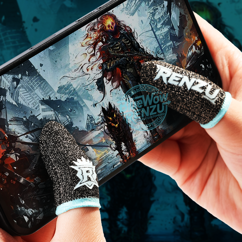 【Renzu Custom】BlueWow Gaming Finger Sleeve Mobile Game Gloves For PUBG ...