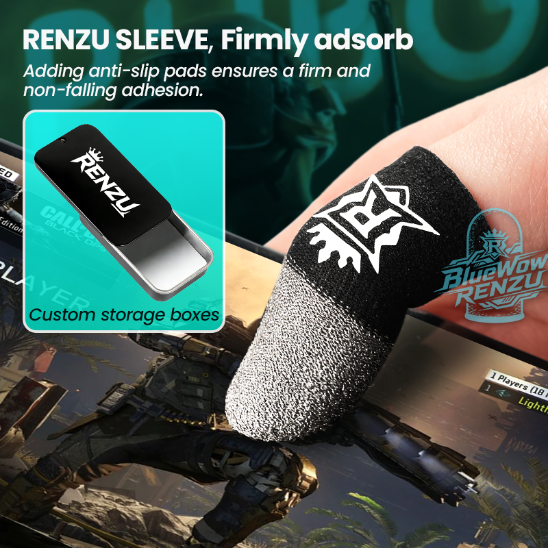 【Renzu Custom】BlueWow Gaming Finger Sleeve Mobile Game Gloves For PUBG ...