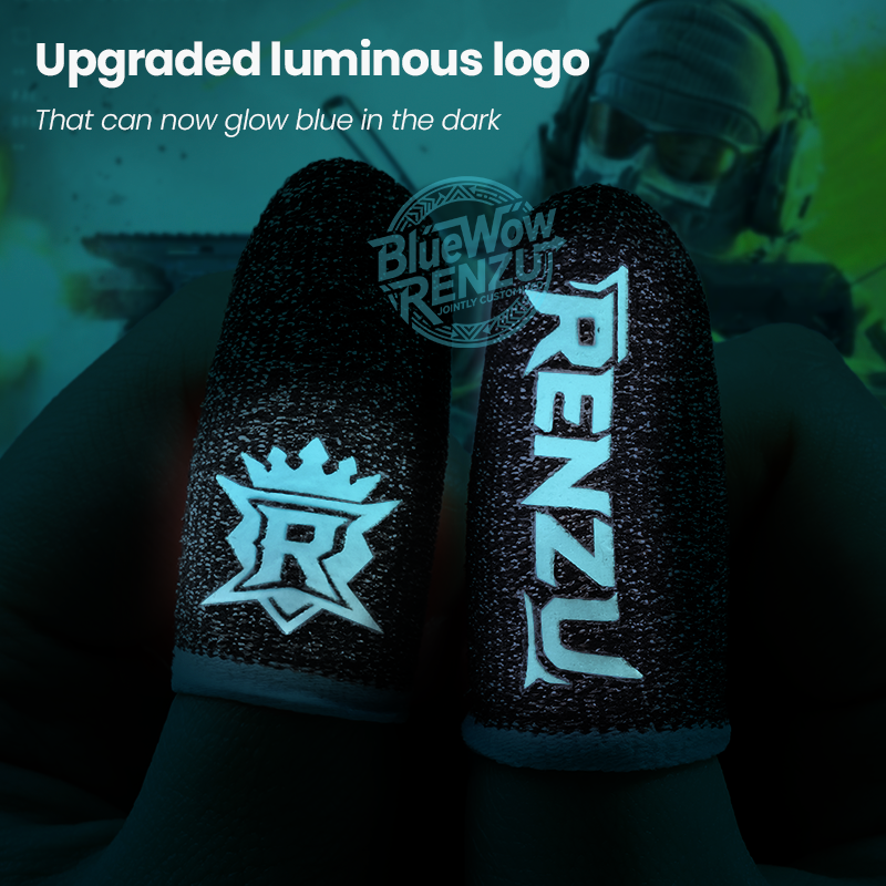 【Renzu Custom】BlueWow Gaming Finger Sleeve Mobile Game Gloves For PUBG ...