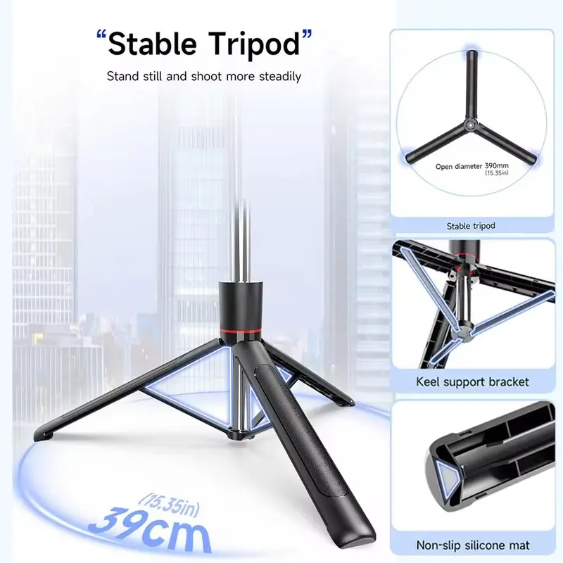 AVIDUS R20 1.7m Tripod Selfie Stick 360° Rotation with Bluetooth Remote ...