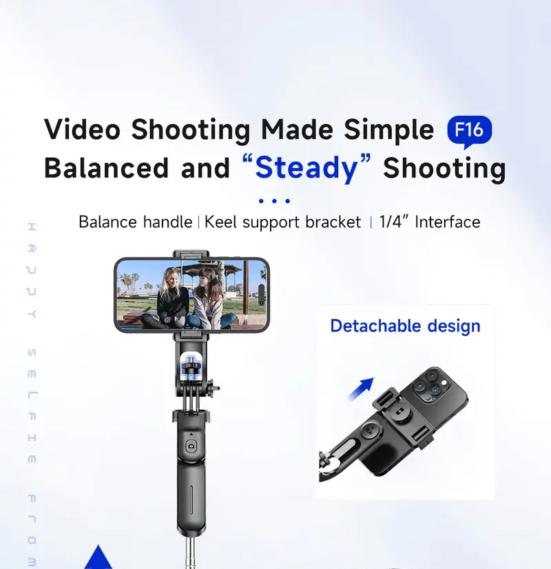 AVIDUS R20 1.7m Tripod Selfie Stick 360° Rotation with Bluetooth Remote ...