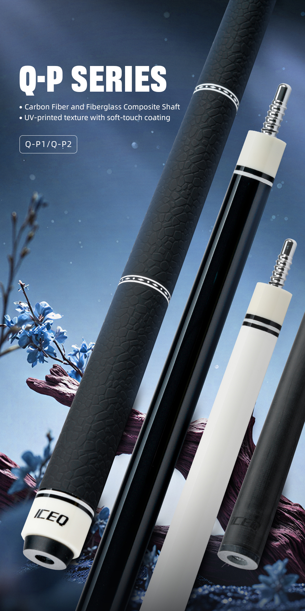 ICEQ Carbon Fiber Pool Cue Stick 58