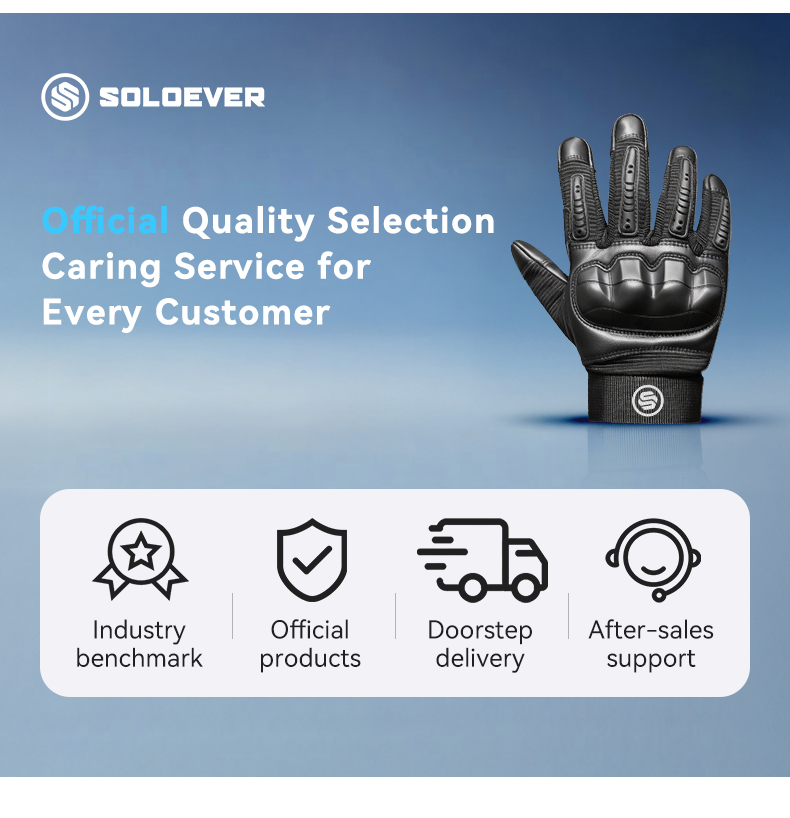 SOLOEVER Gloves Tactical Motorcycle – Full Finger Hard Knuckle, Anti ...