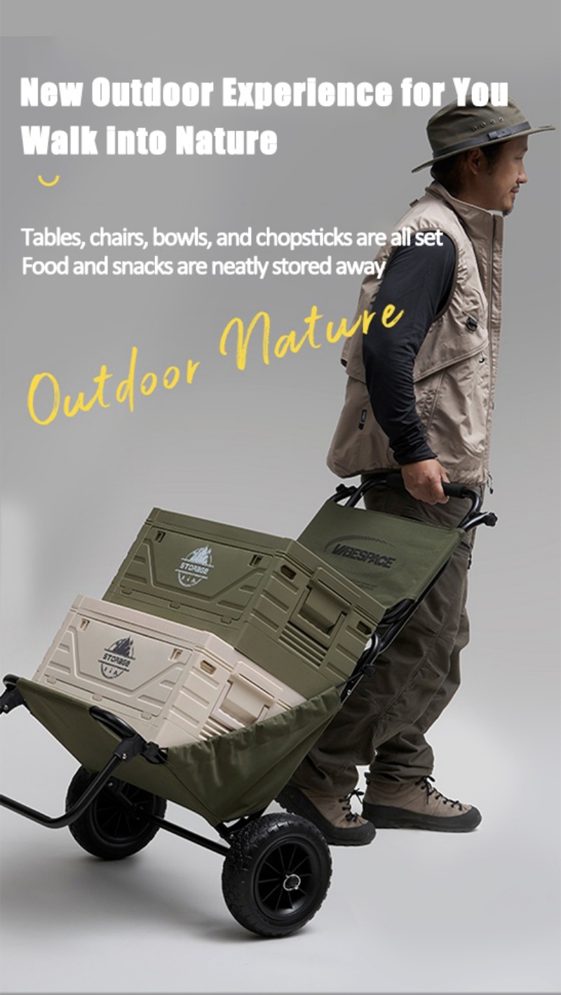 【COD】Storage box for camping with fold mesa + handle, durable plastic ...