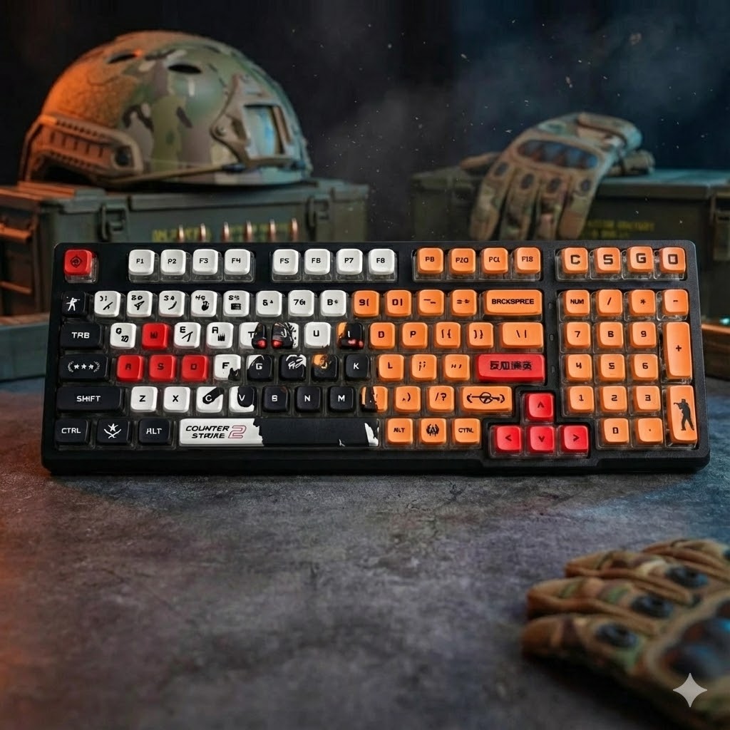 Custom PBT Pudding Keycaps, CS2/CSGO Theme, Translucent Backlit, for ...
