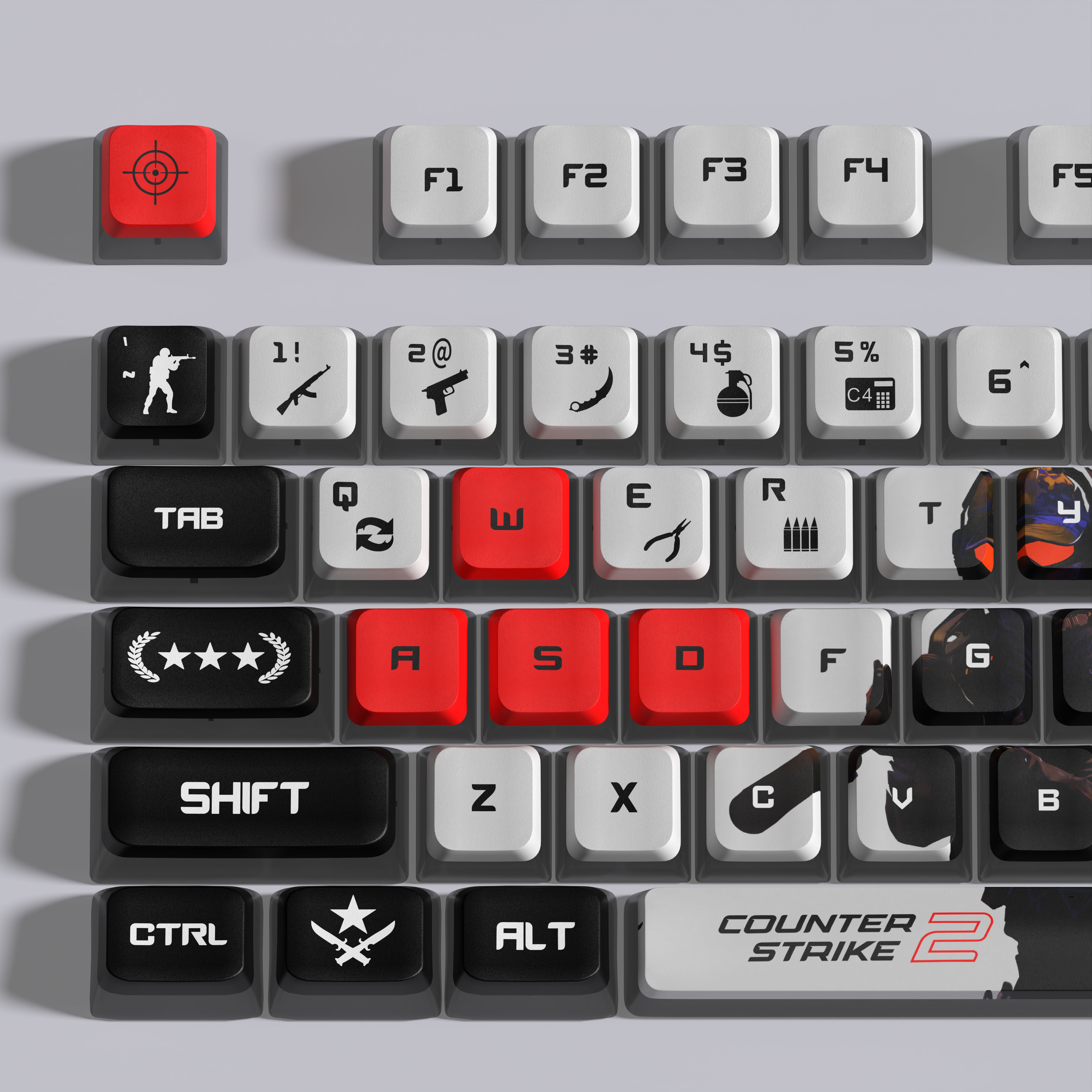 Custom PBT Pudding Keycaps, CS2/CSGO Theme, Translucent Backlit, for ...