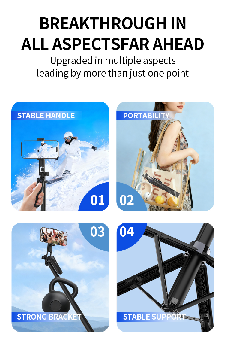 AVIDUS R series selfie stick tripod 3-in-1 function wireless Bluetooth ...