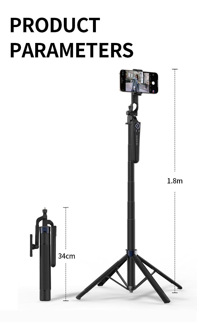 AVIDUS R30 Selfie Stick Quadruped Stabilizer 360° Rotation Wireless ...