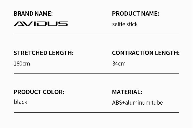 AVIDUS R30 Selfie Stick Quadruped Stabilizer 360° Rotation Wireless ...