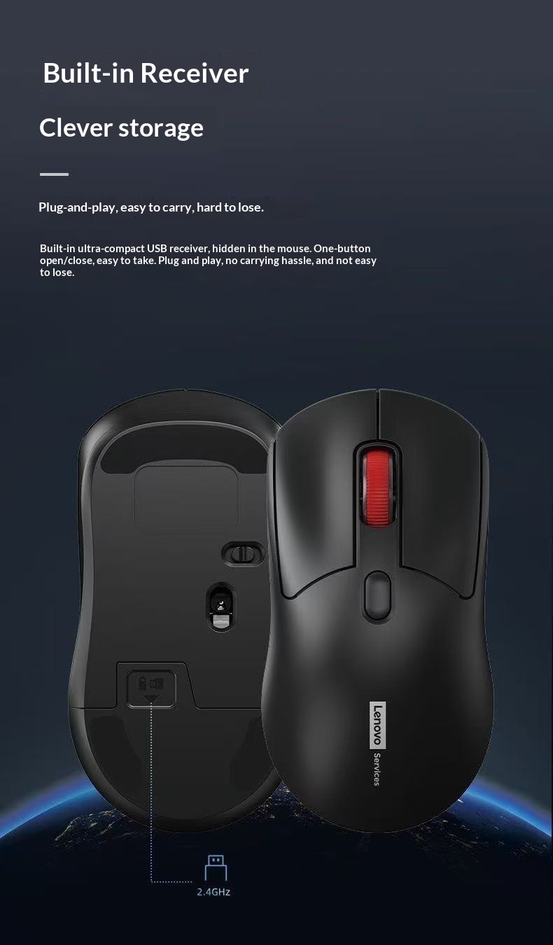 Lenovo KN230 2.4G Wireless Keyboard and Mouse Combo Ultra-slim Silent ...