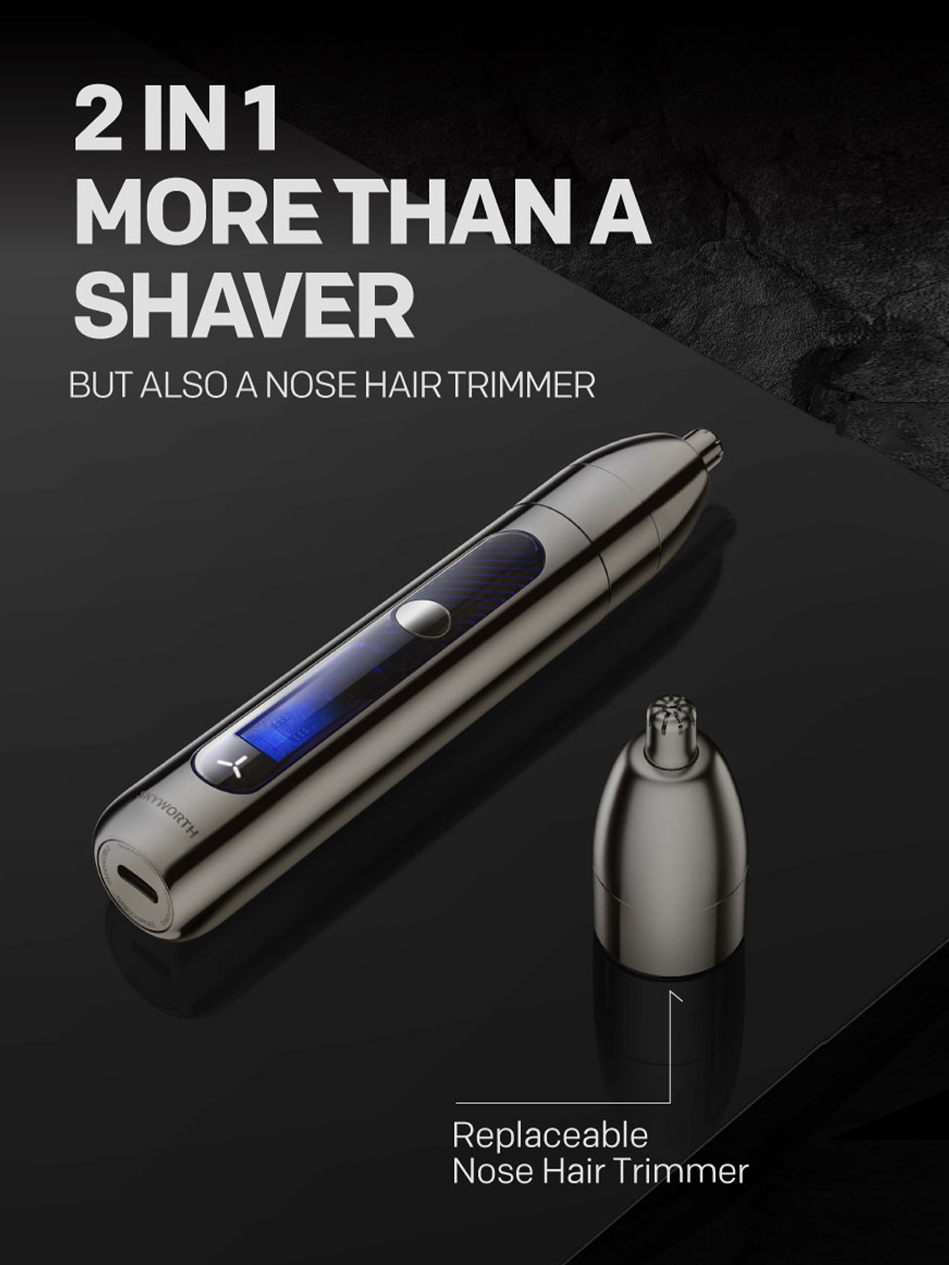 Skyworth CWGJ031 Multi-function shaver Compact Electric Razor With 2 ...