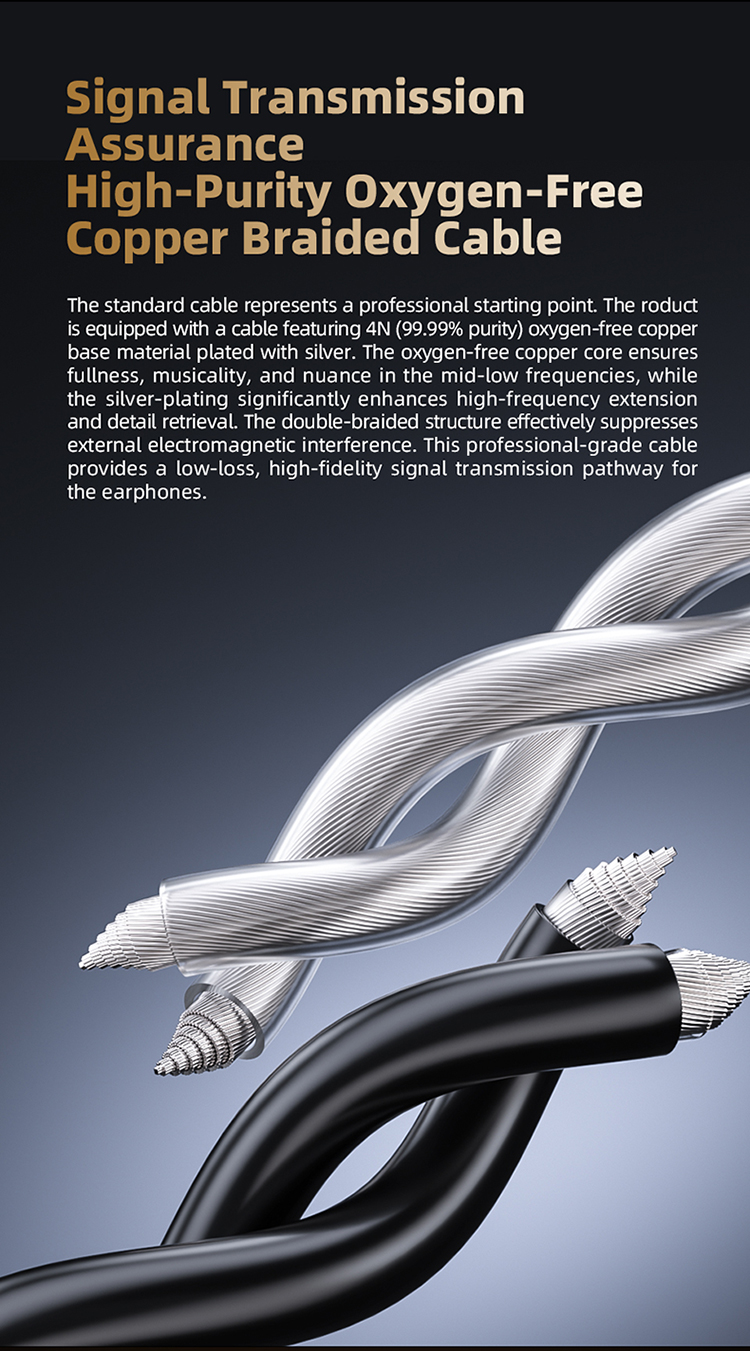 AK9 Pro Earphones Wired HiFi Monitoring Grade Dual Dynamic Drivers ...