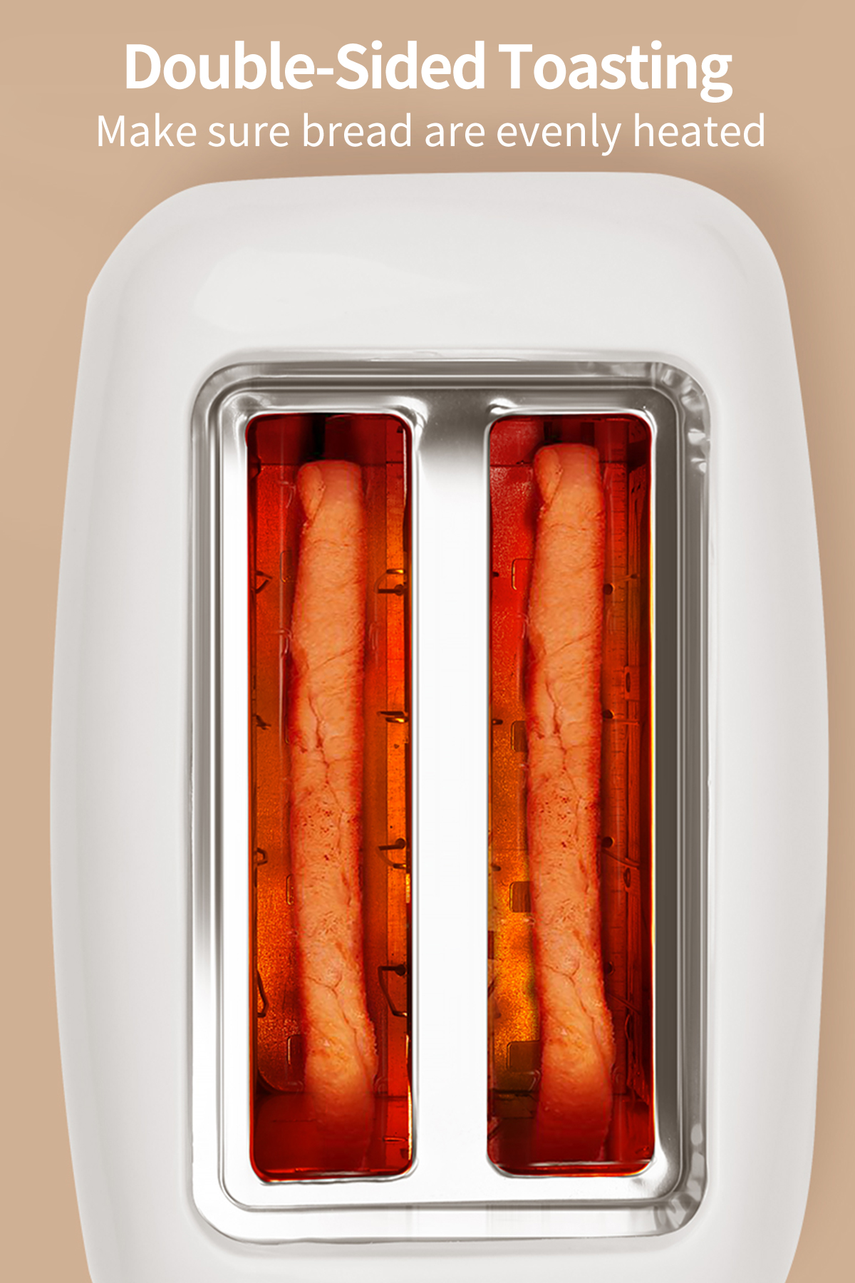 Simplus Toaster Wide Dual Slots 7-Level Browning Control One-Touch Stop ...