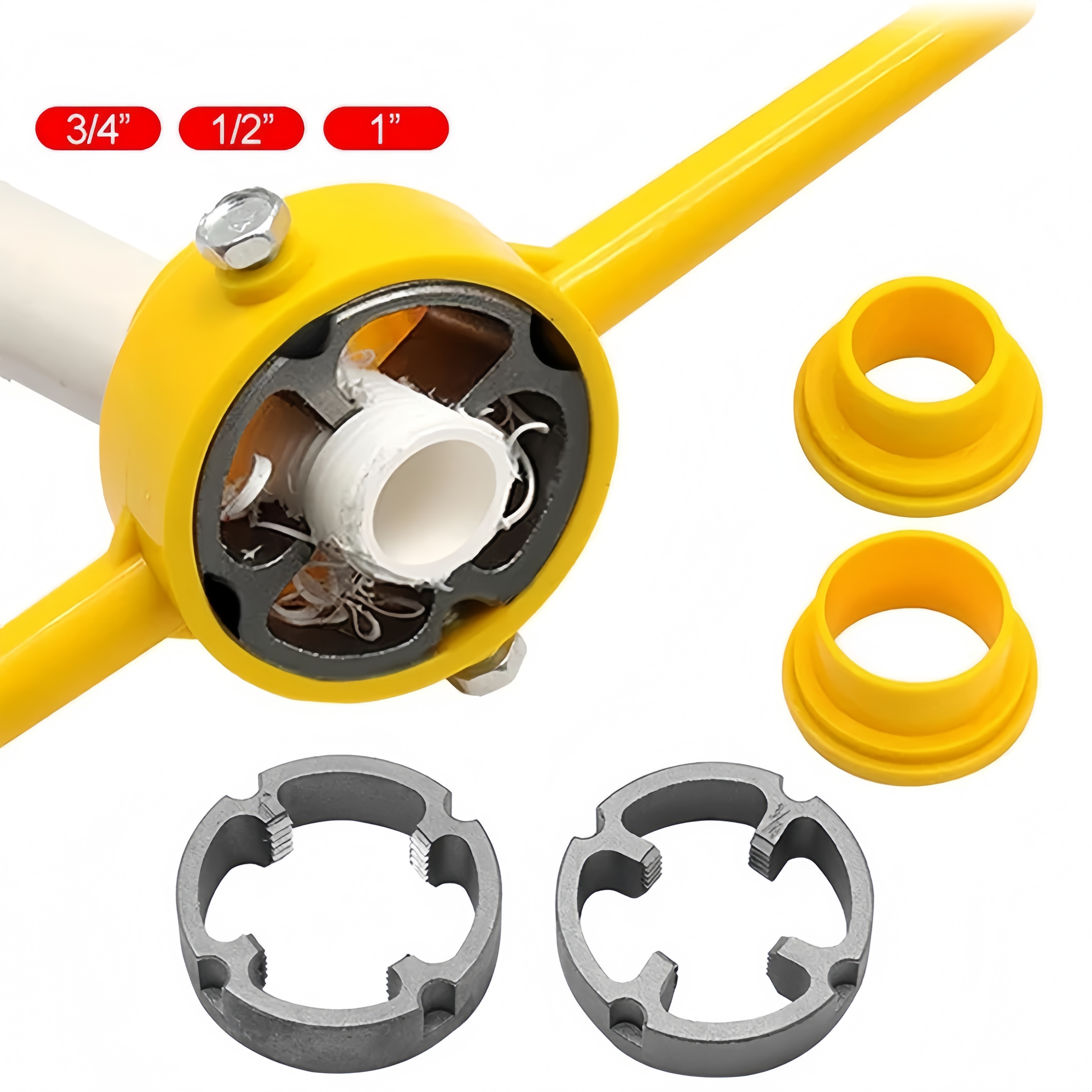 6Pcs/Set Pipe M10 Threading Tool PVC Thread Maker 1/2 3/4 1 Inch Pipe ...