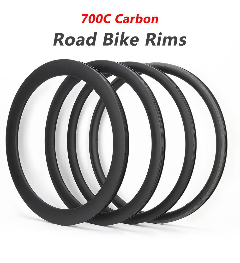 MEROCA Carbon Fiber 700c Road Bike Deep Section Rim Disc Brake V Brake ...