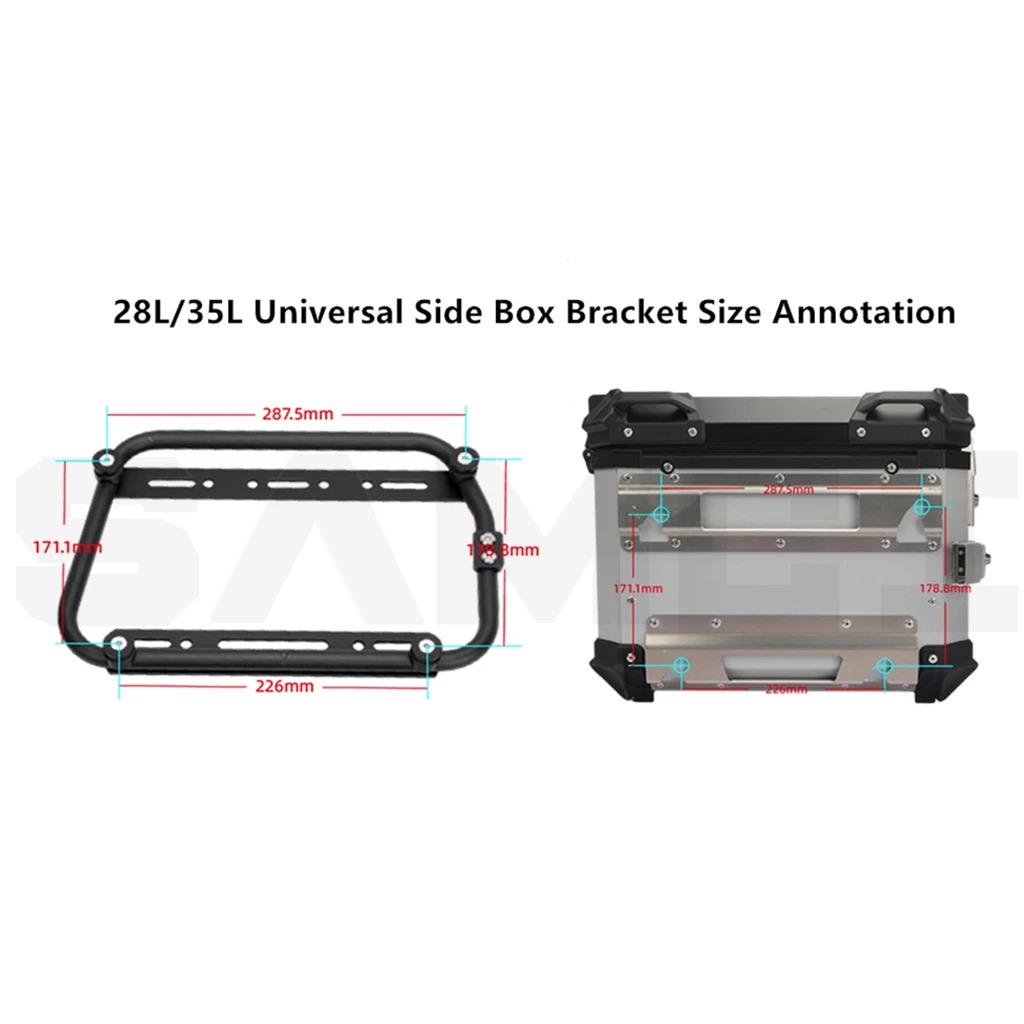 Side Rack Mounted Multi-Purpose Box Mount For Motorcycle Parts ...