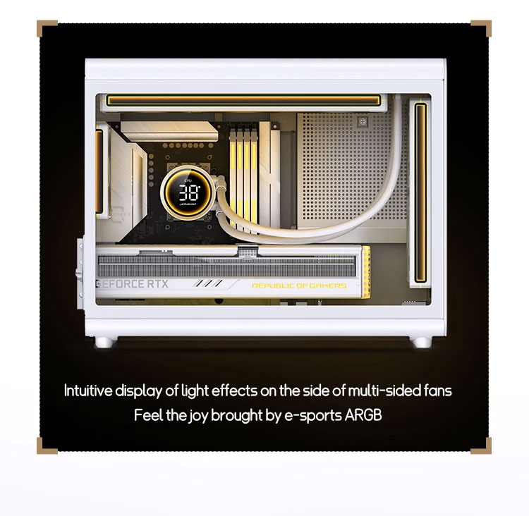 JONSBO D33 White/Black M-ATX Desktop Computer Case with Transparent ...