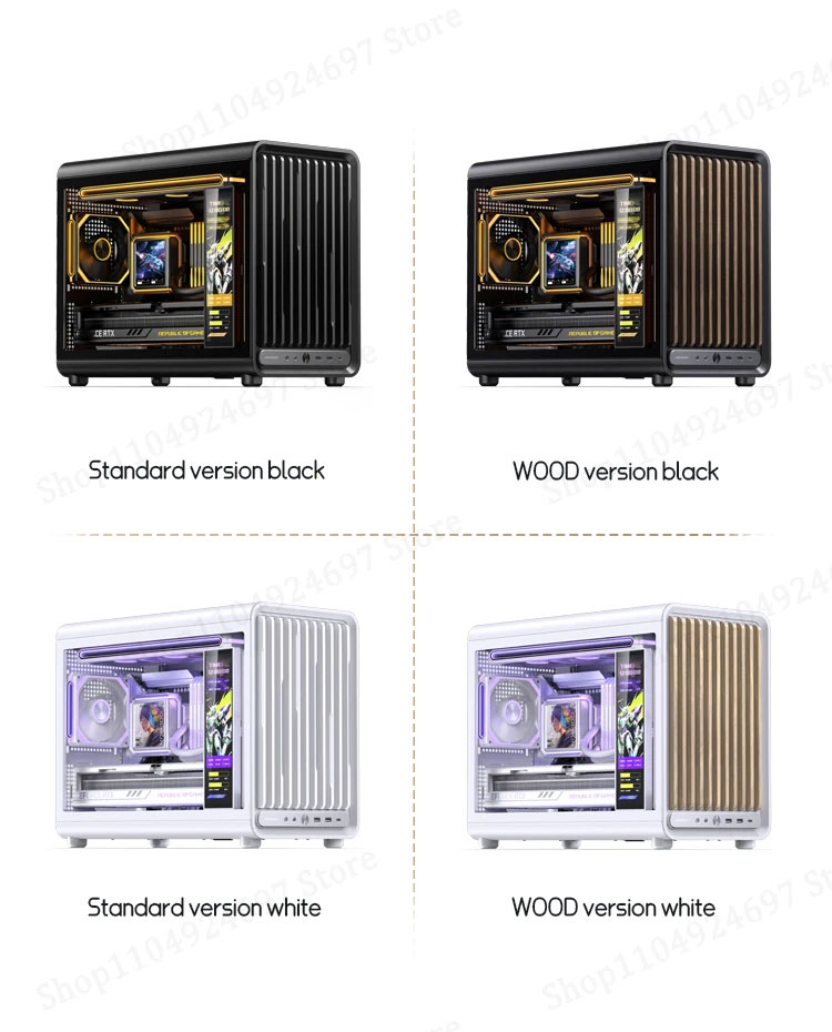 JONSBO D33 White/Black M-ATX Desktop Computer Case with Transparent ...