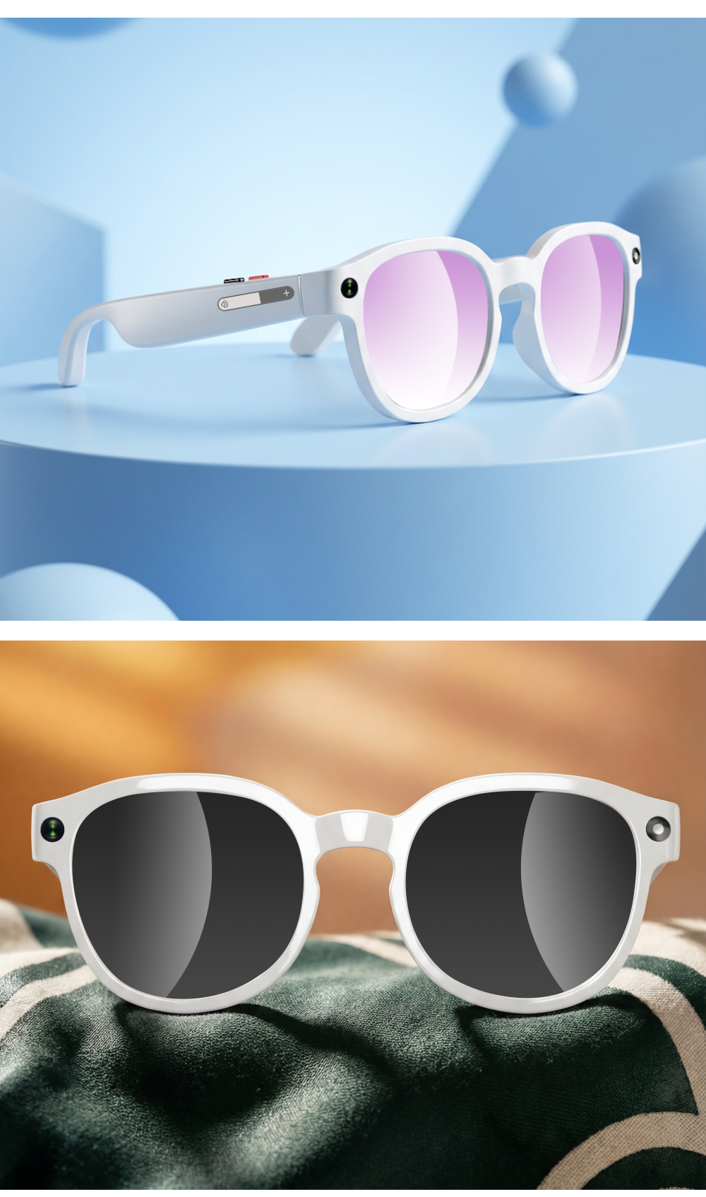 New AI Smart Glasses AI Translation 8MP HD Camera 4K Shooting Image ...