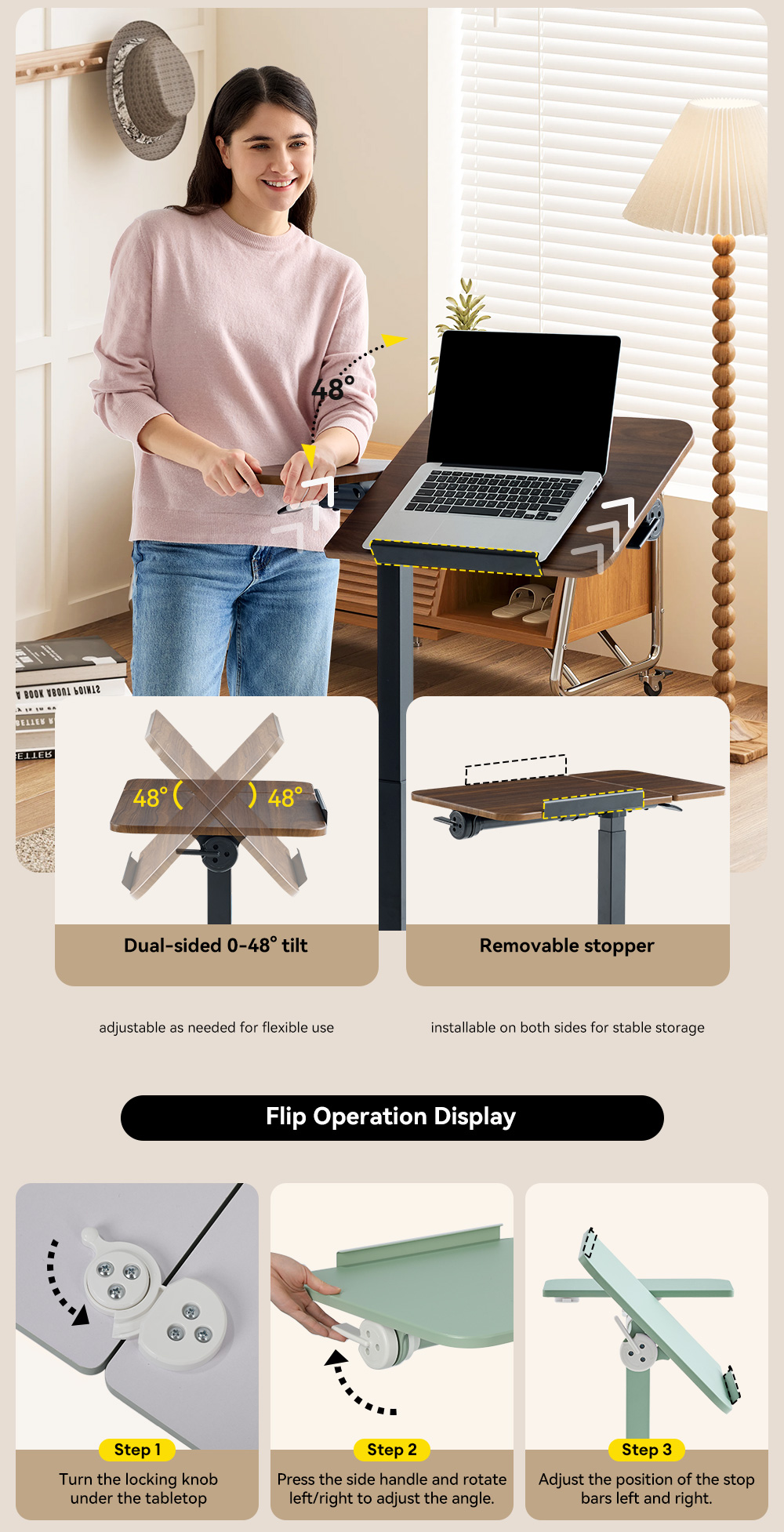 MUSSO D5 Pneumatic Side Desk Height Adjustable Ergonomic Double-Sided ...
