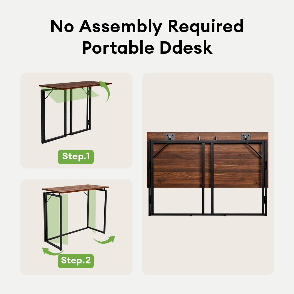 MUSSO F5 80cm Foldable Side Table No Assembly Space-Saving Home Leisure ...