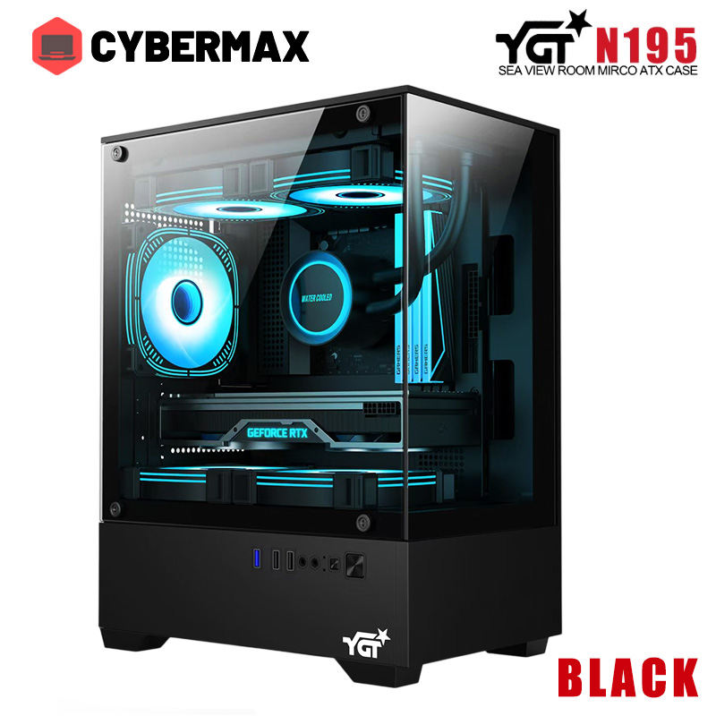 YGT N195 Gaming Pc Case With Tempered Glass Micro ATX Computer Case ...