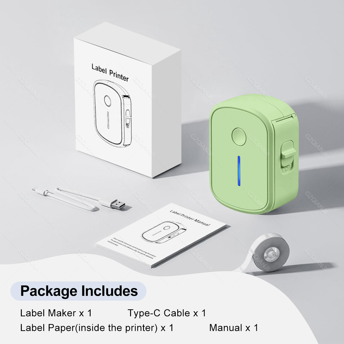 Mini Portable ink-free Bluetooth 15mm Thermal Label Printer with ...