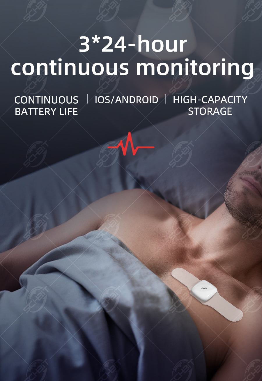 Disposable Holter Detector 72 Hours Continuous Monitoring Heart Rate ...