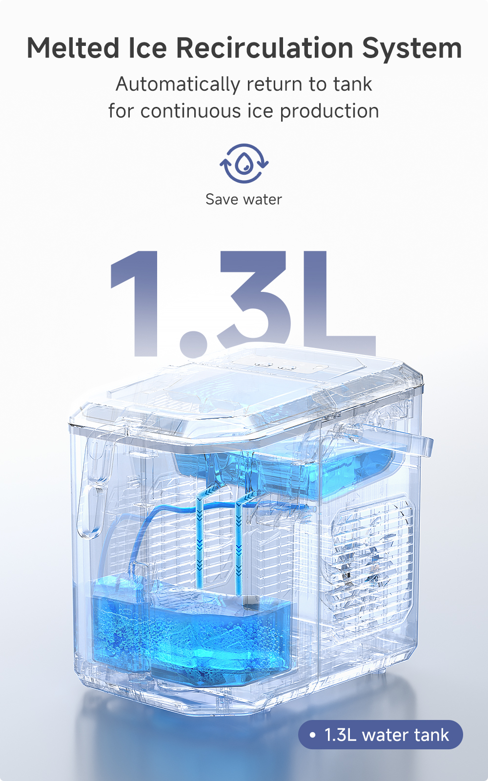 Simplus Ice Maker Machine Automatic Ice Cube Maker Mini Portable ...