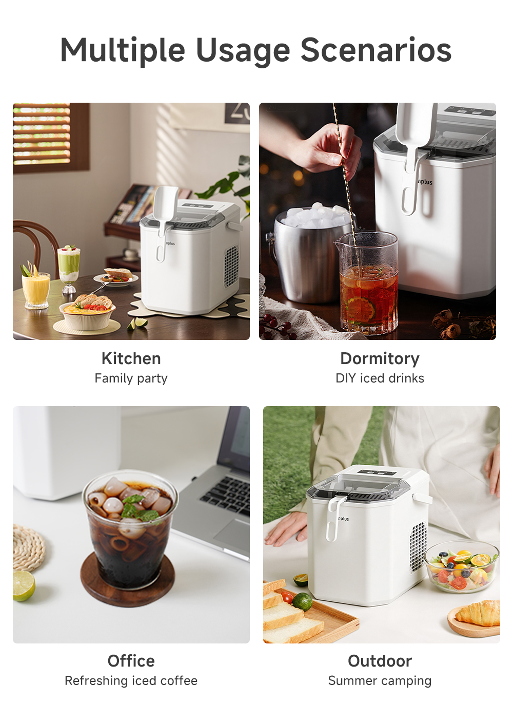 Simplus Ice Maker Machine Automatic Ice Cube Maker Mini Portable ...