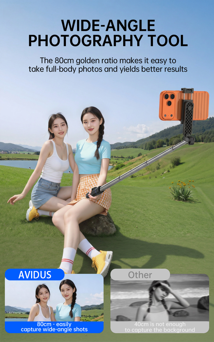 AVIDUS R11 Portable Selfie Stick Anti-Shake 80cm With Magnetic ...